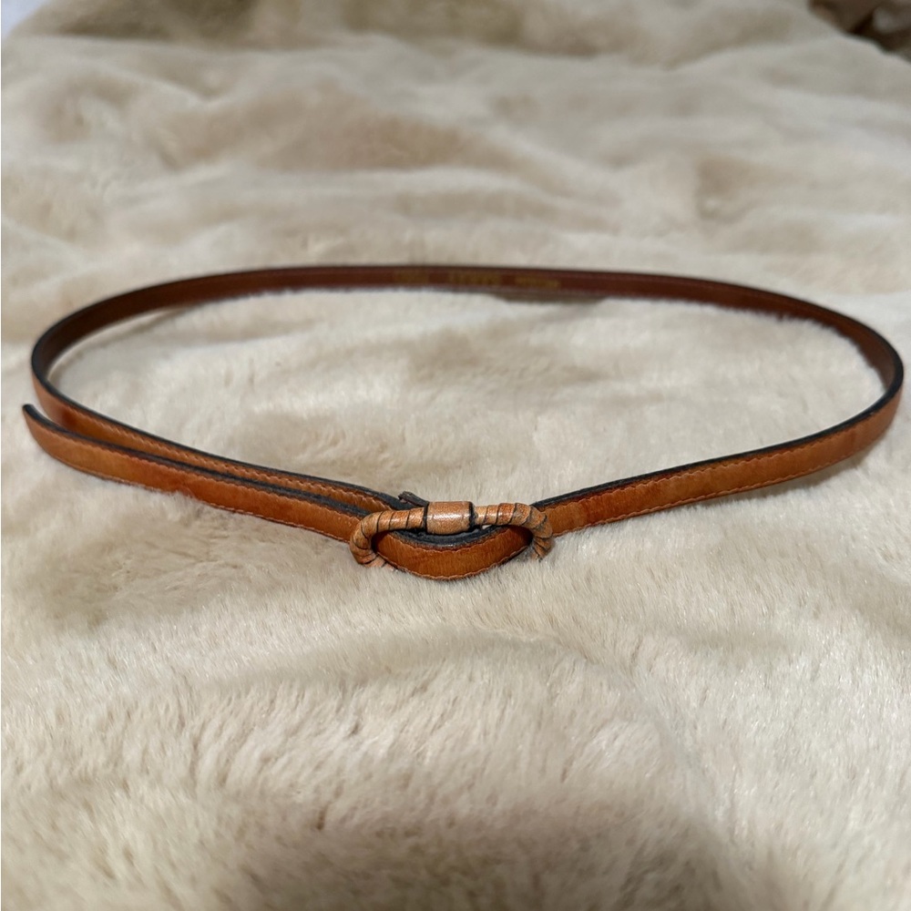 Garay Vintage Elegant Brown Leather Belt M